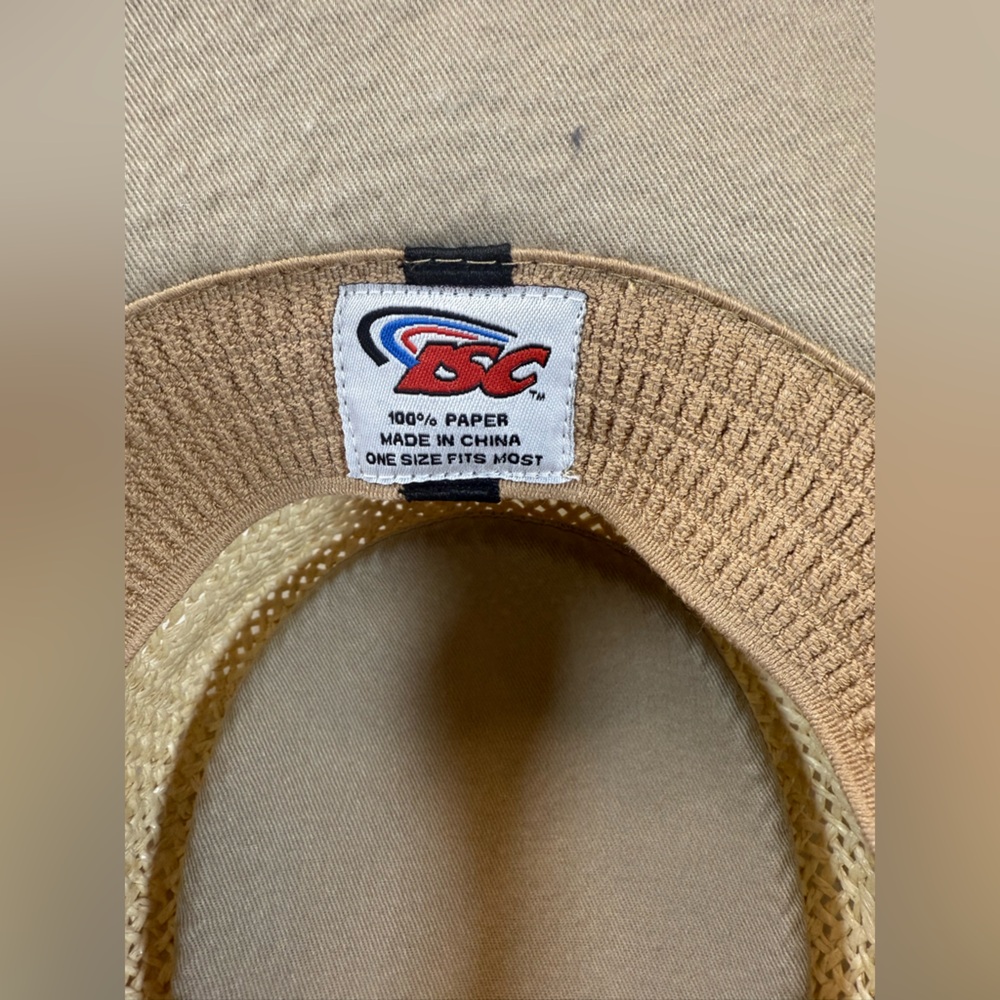 Vintage Nascar 100% paper straw hat, one size, ISC - Picture 8 of 12